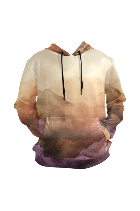 Gradient Ink Art Painting Men’s Hoodies Sweatshirt Fleece Jackets Long Sleeve Sweatshirts