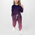 thumbnail image 1 of Gradient Jogger Sets for Kids Girls 2 Piece Loungewear Outfits with Matching Crewneck Sweatshirt and Sweatpants Suits New Teen Girls Matching Sets Loungewear Pinks 5-6 Years, 1 of 5