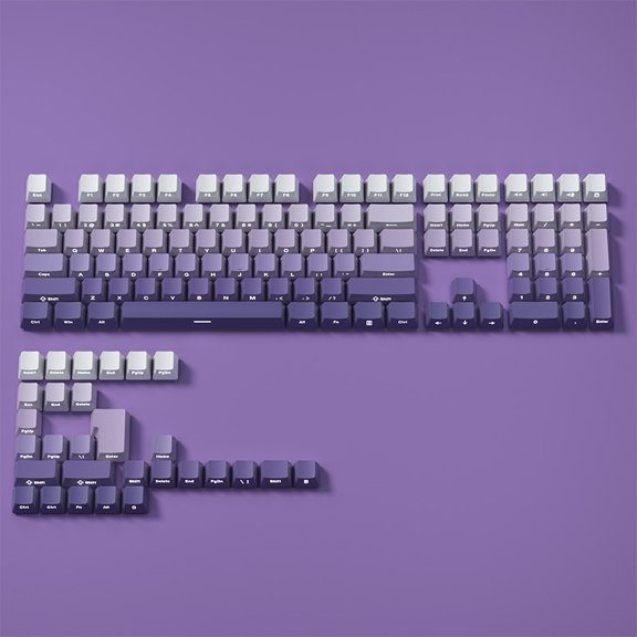 Gradient Keycaps Side Printed Shine Through PBT Double Shot OEM Profile for MX Switches Gaming Keyboard 130+key caps