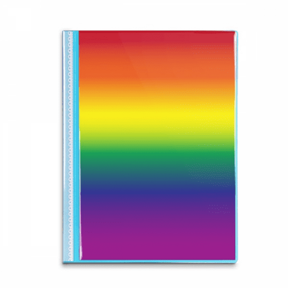 Gradient LGBT Rainbow Book Sheet Protectors Portfolio Binder Folder