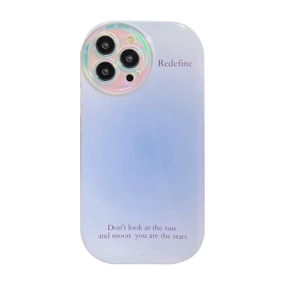 Gradient Laser Translucent Phone Case For iPhone 17 16 15 14 13 Pro Max Full Cover