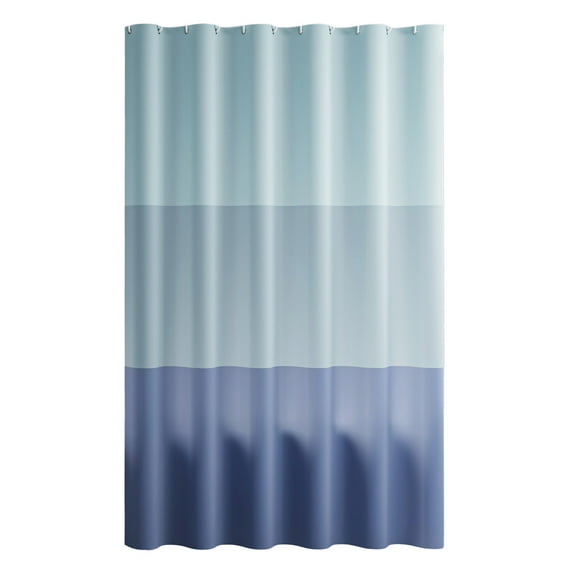 Gradient Light Blue Shower Curtain Blue Dolphins Shower Curtain Plastic Waterproof Shower Curtain With 7 Hanging Rings Suitable For Bathroom Toilet Kitchen