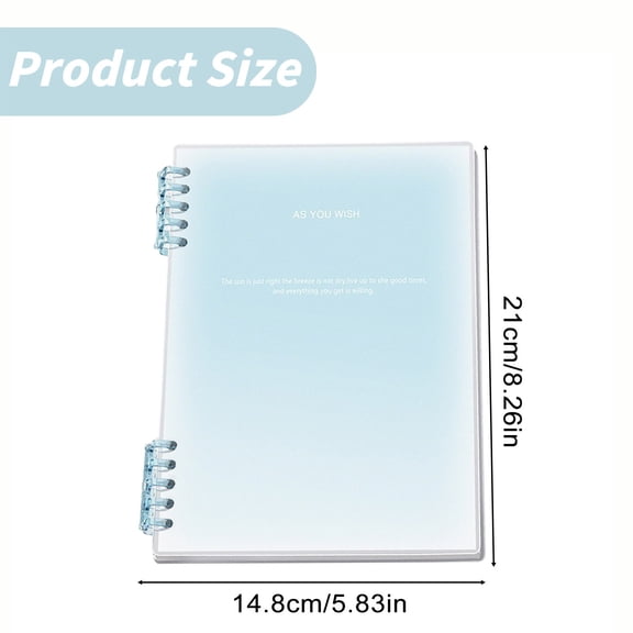 Gradient Loose Leaf Notebook Cover Shell, Green