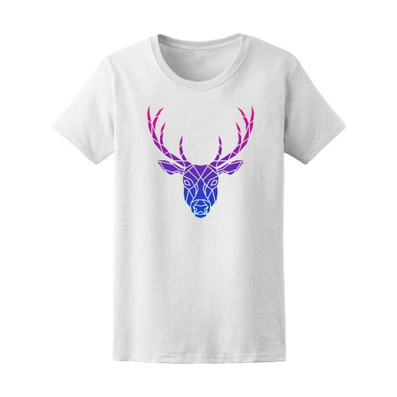 Gradient Low Poly Deer Head T-Shirt Men -Image by Shutterstock, Male 4X-Large