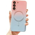thumbnail image 1 of Gradient Magnetic for Samsung Galaxy S21 5G Phone Case, Compatible with MagSafe, Upgraded Camera Lens Film Protection Shockproof Matte Cases for Galaxy S21 6.2" (Pink Blue Gradient), 1 of 12