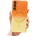 thumbnail image 1 of Gradient Magnetic Samsung Galaxy S22 5G Phone Case, Compatible with MagSafe, Upgraded Camera Lens Film Protection Shockproof Matte Cases for Galaxy S22 6.1" (Orange Yellow Gradient), 1 of 11
