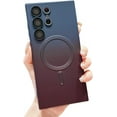 thumbnail image 1 of Gradient Magnetic for Samsung Galaxy S22 Ultra 5G Phone Case, Compatible with MagSafe, Upgraded Camera Lens Film Protection Shockproof Matte Cases for Galaxy S22 Ultra 6.8" (Blue Wine Red), 1 of 10