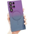 thumbnail image 1 of Gradient Magnetic for Samsung Galaxy S22 Ultra 5G Phone Case, Compatible with MagSafe, Upgraded Camera Lens Film Protection Shockproof Matte Cases for Galaxy S22 Ultra 6.8" (Purple Gray), 1 of 10