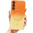 thumbnail image 1 of Gradient Magnetic for Samsung Galaxy S23 Plus 5G Phone Case, Compatible with MagSafe, Upgraded Camera Lens Film Protection Shockproof Matte Cases for Galaxy S23 Plus 6.6" (Orange Yellow), 1 of 11