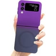 thumbnail image 1 of Gradient Magnetic for Samsung Galaxy Z Flip 3 5G Phone Case, Compatible with MagSafe, Upgraded Camera Lens Film Protection Shockproof Matte Cases for Galaxy Z Flip 3 6.7" (Purple Gray), 1 of 8