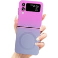 thumbnail image 1 of Gradient Magnetic Samsung Galaxy Z Flip 4 5G Phone Case, Compatible with MagSafe, Upgraded Camera Lens Film Protection Shockproof Matte Cases for Galaxy Z Flip 4 6.7" (Purple Gray Gradient), 1 of 8