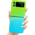 thumbnail image 1 of Gradient Magnetic Samsung Galaxy Z Flip 4 5G Phone Case, Compatible with MagSafe, Upgraded Camera Lens Film Protection Shockproof Matte Cases for Galaxy Z Flip 4 6.7" (Green Blue Gradient), 1 of 11