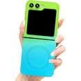thumbnail image 1 of Gradient Magnetic for Samsung Galaxy Z Flip 5 5G Phone Case, Compatible with MagSafe, Upgraded Camera Lens Film Protection Shockproof Matte Cases for Galaxy Z Flip 5 6.7" (Green Blue), 1 of 8