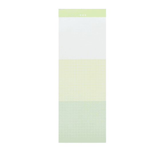 Gradient Memo Pad Graph Paper Pad, Aesthetic Grid Paper Pad Graft Paper 50 Sheets Graph Ruled Grid Pad Notebook Notepads Memo Pads Math Grid Note Pad Scratch Pads for Work, 1Pc(Green,10x3.6")