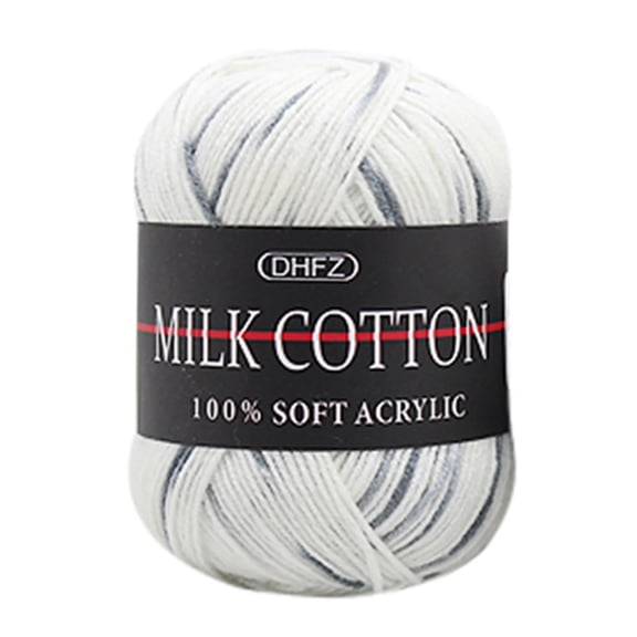 Gradient Milk Blend Crochet Yarn Thread Single Skein, Soft Hand Knitting Sweater Scarf Craft Supply, Colorful DIY Artisan Project Material for Home
