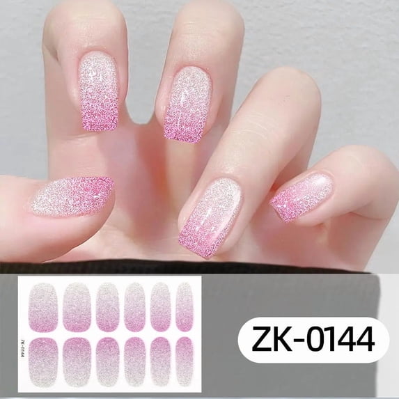 Gradient Nail Stickers Full Wrap Waterproof Sparkling Self-Adhesive Manicure Easy Application DIY Nail Art Long Lasting Professional Salon Results
