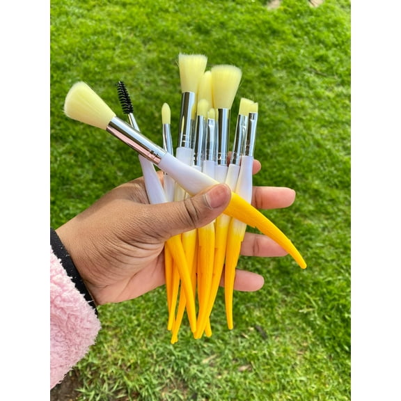 Gradient Ombre Feather Makeup Brush Set 10pc