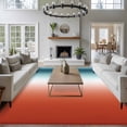 thumbnail image 1 of Gradient Orange Blue 8x10 Area Rug for Living Room Sectional Sofa, Modern Abstract Minimalist Ocean Beach Washable Non Slip Large Rectangle Area Rug, 1 of 9
