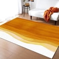 thumbnail image 1 of Gradient Orange And White Watercolor Area Rugs, Orange Oil Painting Wave Art Non-Slip Kids Rug, Upholstery Rug With Non-Slip Backing For Kids Boys Girls Bedroom Living Room Dining 5 x 8ft, 1 of 6