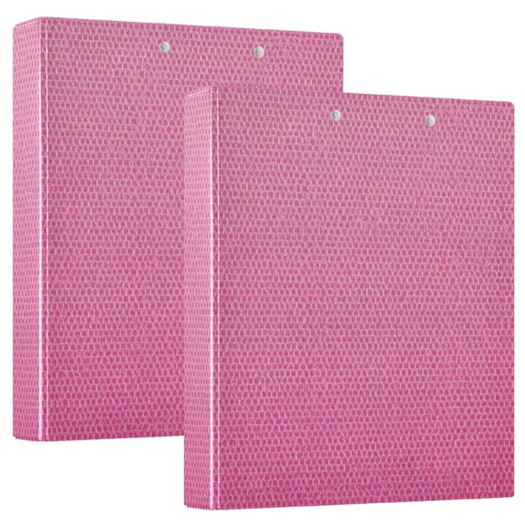Gradient Pink Fabric Texture Round Ring Binder 3 Rings 1.5" Capacity File Storage for A4 Size 1 Pack