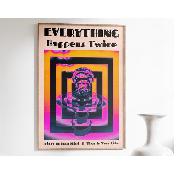 Gradient Poster, 70S Art, Spiritual Gift, Psychedelic Poster, Hippie Print, Vintage Poster, Trendy Wall Art, Retro Wall Art, Trippy Print Wall Art, Modern Wall Decor, 12x18 UNFRAMED