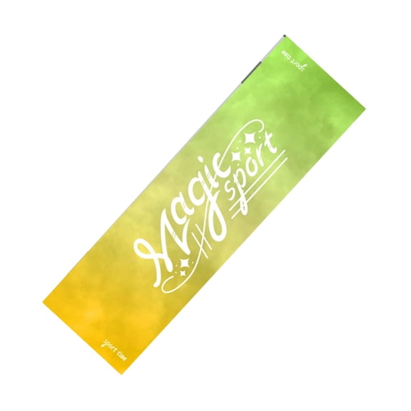 Gradient Printed Cooling Sports Towel, Magic Sport Letter Quick Dry Ice Towel, Breathable Mesh Sweat Wicking Absorbent Workout Towel for Gym Running Basketball Outdoor Sports,Yellow