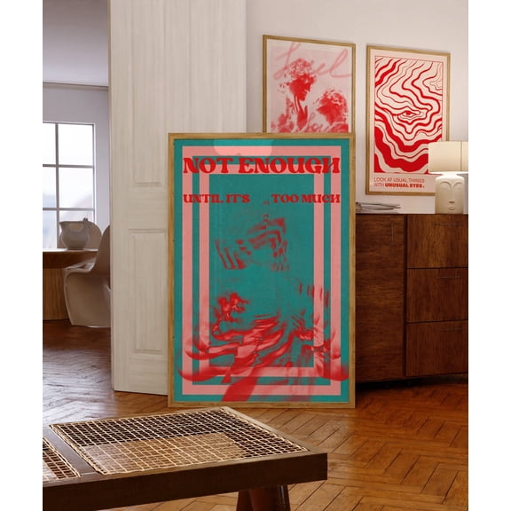 Gradient Psychedelic 70s Retro Trippy Art, Stretched Canvas 12x16in