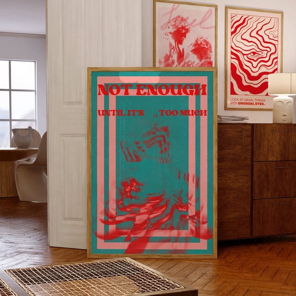 Gradient Psychedelic Art Print: 70S Retro Trippy Poster UNFRAMED PAPER POSTER, Home Decor, Vintage Gift, Living Room Dercor