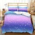 Gradient Purple Home Duvet Cover, Microfiber Bedding Set