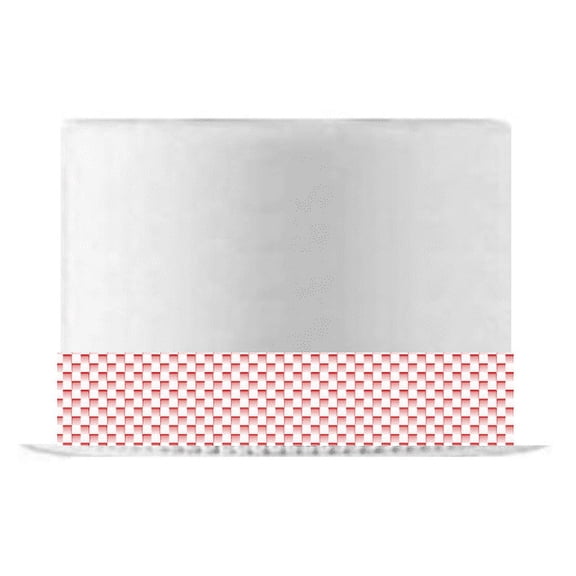 Gradient Red Basket Weave Edible Cake Decoration Ribbon -6 Slim Strips
