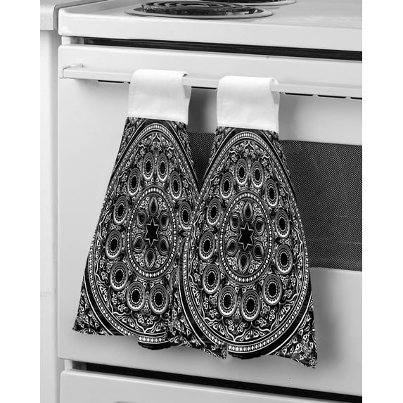 Gradient Ripple Texture Hand Towel for Bathroom Kitchen Absorbent Hanging Towels Microfiber Soft Kids Handkerchief
