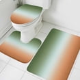 thumbnail image 1 of Gradient Sage Green Bathroom Rugs Set Modern Minimalist Green Orange Ocean Beach Non Slip Absorbent Soft Bath Mats 3 Piece Set with Bathroom Rug, U-Shaped Floor Mat, Toilet Seat Cover Large Size, 1 of 9