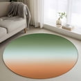 thumbnail image 1 of Gradient Sage Green Round Living Room Rugs 3.3 ft, Modern Minimalist Green Orange Ocean Beach Washable Area Rug with Non-Slip Sturdy Edge Binding Round Front Door Mat Floor Carpet for Entryway, 1 of 9