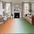 thumbnail image 1 of Gradient Sage Green Washable Living Room Rugs 5'x7', Modern Minimalist Green Orange Ocean Beach Low Pile Throw Large Area Rugs Non-Slip Sturdy Edge Binding Carpet for Dining Room Bedside Kitchen, 1 of 9