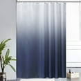 thumbnail image 1 of Gradient Shower Curtain Waterproof, Usupdd Quick Dry Polyester Shower Curtain Liner for Bathroom, 12 Rust Proof Grommets 35x70 Inch Fabric Shower Curtain for Tub Shower, Dark Blue, 1 of 7