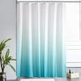 thumbnail image 1 of Gradient Shower Curtain with Weighted Hem | Polyester Water-Resistant Fabric | 12 Rust-Proof Grommets & Hooks Included | 90x180cm (35x71 in) | 1-Pack, 1 of 7