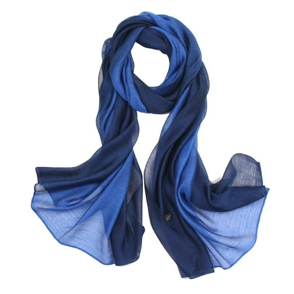 Gradient Silk Cotton Scarf, 185x85cm Ombre Print Shawl & Wrap for Women,185*85cm,2