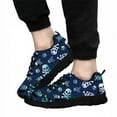 Gradient Skull Pattern Sneaker For Men Casual Outdoor Sneaker Dark Blue