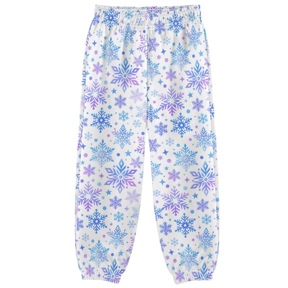 Gradient Snowflake Boys Pants Kids Casual Sweatpants Joggers Toddler Sports Pants 3-10 Years