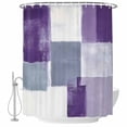 thumbnail image 1 of Gradient Style Fabric Shower Curtain Purple Gray Washable Shower Curtains for Bathroom, Waterproof Bath Curtain with Hooks Home Decor 36x72in, 1 of 8