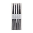 thumbnail image 1 of Gradient Taper Candles Set of 4, 10 Inch Unscented Dripless Candlesticks, Long-Lasting Burn Time of 7-8 Hours, for Dinners Parties and Home Décor, Black, 1 of 6