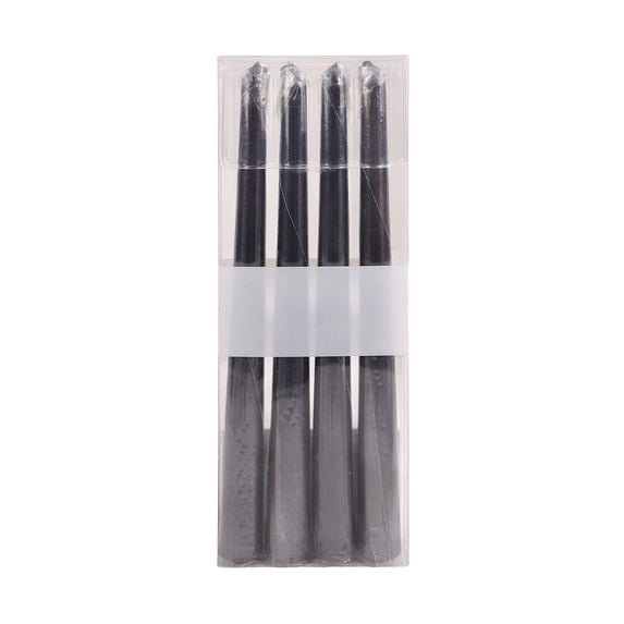 Gradient Taper Candles Set of 4, 10 Inch Unscented Dripless Candlesticks, Long-Lasting Burn Time of 7-8 Hours, for Dinners Parties and Home Décor, Black
