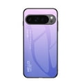 thumbnail image 1 of Gradient Tempered Glass Case for Google Pixel 9a, Slim Anti-Scratch Shockproof Protective Lightweight Glossy Back Cover for Google Pixel 9a Case Wireless Charging - Lightpurple, 1 of 10
