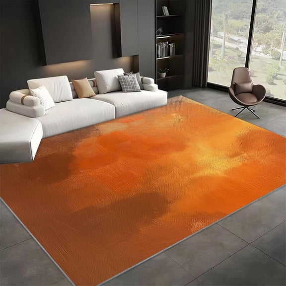 Gradient Texture Area Rugs, Oil Painting Gradient Texture Carpet, Washable Non Slip Low Pile Soft Rug for Living Room Bedroom Entryway Decor Mat 5x8ft
