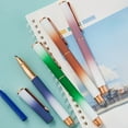thumbnail image 1 of Gradient Thermal Erasable Pen | Metal Body | 0.38mm Fine Metal Nib | Friction Heat Eraser | 3-Sided Grip | Multiple Ink Filling | Blue Coffee Purple Green | 13.5 x 1.1cm | Single Pack, 1 of 6