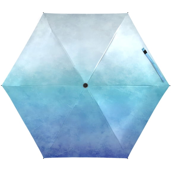 Gradient Umbrellas for Sun Auto Open Close UV50+ Waterproof 5-Fold Compact Fiberglass Frame