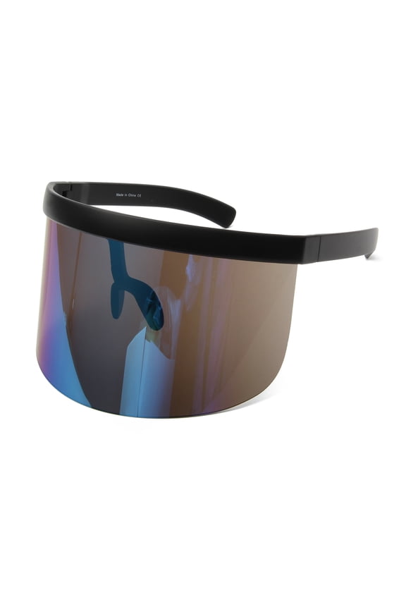 Gradient Visor Sunglasses - Iridescent Lens UV Protection Fashion Full Coverage Outdoor Eyewear