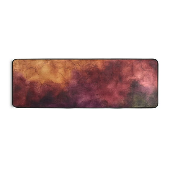 Gradient Watercolor Painting Runner Rug for Hallways Kitchen Non Slip 2'x 6' Washable Hall Carpet for Bedroom Entryway Laundry Room