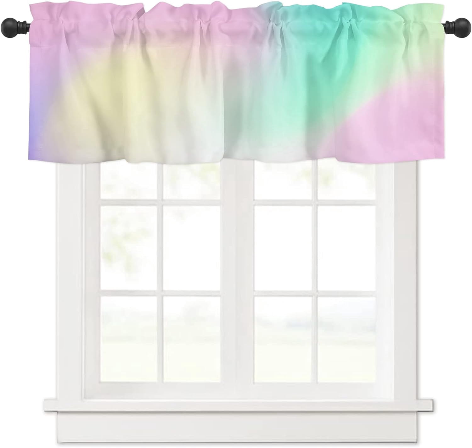 Gradient Window Curtain Valance for Kitchen Windows/Bathroom/Living ...