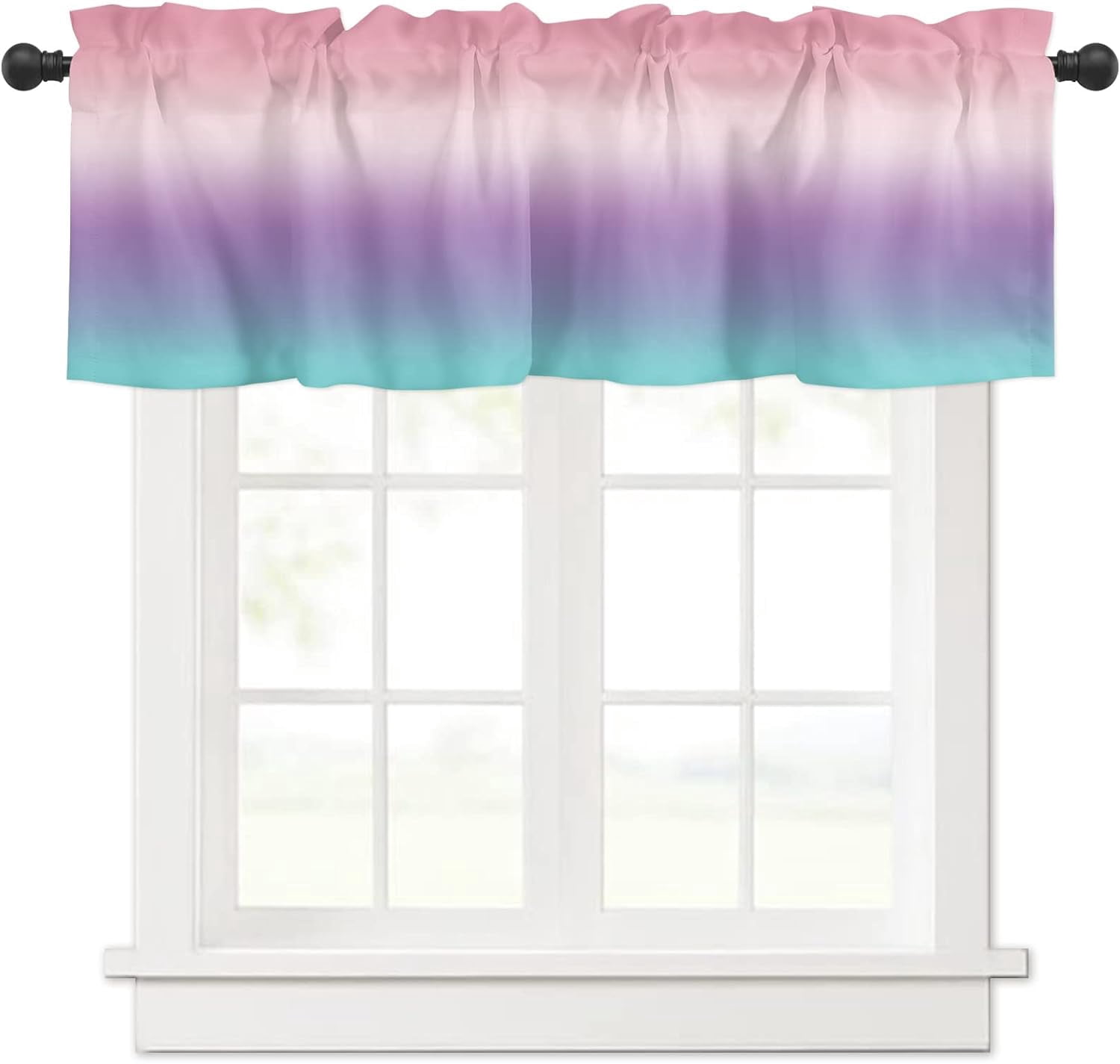 Gradient Window Curtain Valance for Kitchen Windows/Bathroom/Living ...